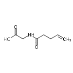 structure of CAS# 479640-27-2, N-4-Pentenoylglycine;2-(pent-4-enamido)acetic acid