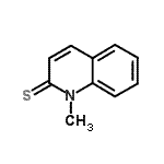 structure of CAS# 4800-27-5, 1-Methyl-2(1H)-Quinolinethione;1-methylquinoline-2(1H)-thione;2(1H)-quinolinethione, 1-methyl-;MFCD00024060