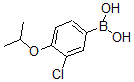 structure of CAS# 480438-56-0, B-[3-Chloro-4-(1-Methylethoxy)Phenyl]-Boronic Acid;Boronic Acid, [3-Chloro-4-(1-Methylethoxy)Phenyl]- (9CI);[3-Chloro-4-(Propan-2-Yloxy)Phenyl]Boronic Acid;3-Chloro-4-(1-Methylethyl)Oxyphenylboronic Acid