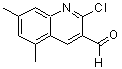structure of CAS# 482639-32-7, 2-Chloro-5,7-Dimethyl-3-Quinolinecarbaldehyde;2-chloro-5,7-dimethyl-3-quinolinecarbaldehyde;AG-690/40751293;BAS 02070736