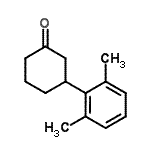 structure of CAS# 486397-33-5, 3-(2,6-Dimethylphenyl)Cyclohexanone;3-(2,6-Dimethylphenyl)cyclohexanone;MFCD03841044