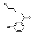 structure of CAS# 487058-78-6, 5-Chloro-1-(3-Chlorophenyl)-1-Pentanone;5-chloro-1-(3-chlorophenyl)-1-oxopentane