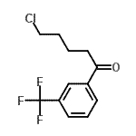 structure of CAS# 487058-80-0, 5-Chloro-1-[3-(Trifluoromethyl)Phenyl]-1-Pentanone;5-chloro-1-oxo-1-(3-trifluoromethylphenyl)pentane