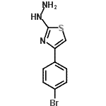 结构式 CAS# 4871-22-1, 4-(4-溴苯基)-2-肼基-1,3-噻唑