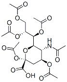 structure of CAS# 4887-11-0, 5-(Acetylamino)-3,5-Dideoxy-D-Glycero-D-Ido-2-Nonulopyranosonic Acid 2,4,7,8,9-Pentaacetate;2,4,7,8,9-Penta-O-Acetyl N-Acetylneuraminic Acid;N-Acetylneuraminicacid2,4,7,8,9-Pentaacetate