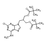 structure of CAS# 491611-55-3, 2-{[2-Chloro-6-(Methylamino)-9H-Purin-9-Yl]Methyl}-1,3-Propanediyl Bis(2,2-Dimethylpropanoate);2,2-Dimet<wbr>hyl-propi<wbr>onic acid<wbr> 3-(2-chl<wbr>oro-6-met<wbr>hylamino-<wbr>purin-9-y<wbr>l)-2-(2,2<wbr>-dimethyl<wbr>-propiony<wbr>loxymethy<wbr>l)-propyl<wbr> ester;2,2-DIMETHYL-PROPIONICACID3- -2- -PROPYLESTER