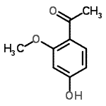 结构式 CAS# 493-33-4, 1-(4-羟基-2-甲氧基苯基)乙酮