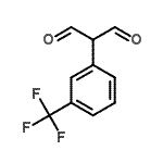 structure of CAS# 493036-49-0, [3-(Trifluoromethyl)Phenyl]Malonaldehyde;2-(3-Trifluoromethylphenyl)malondialdehyde;2-[3-(Trifluoromethyl)phenyl]malonaldehyde;2-[3-(trifluoromethyl)phenyl]propane-1,3-dial