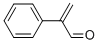 structure of CAS# 495-10-3, 2-Phenylacrylonitrile;2-Phenylacrolein;2-Phenylpropenal;Benzeneacetaldehyde, .Alpha.-Methylene-
