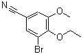 结构式 CAS# 495396-35-5, 3-溴-4-乙氧基-5-甲氧基苯甲腈
