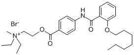 CAS#: 49557-33-7， Diethyl(2-(4-(2-Heptyloxybenzamido)Benzoyloxy)Ethyl)Methylammonium Bromide