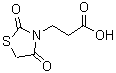 structure of CAS# 49629-36-9, 3-(2,4-Dioxo-1,3-Thiazolidin-3-Yl)Propanoic Acid;3-(2,4-dioxothiazolidin-3-yl)propanoic acid;3-(2,4-Dioxo-thiazolidin-3-yl)-propionic acid;BAS 04894971