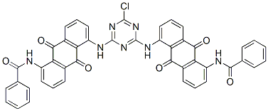 CAS#: 49658-80-2， N,N'-[(6-Chloro-1,3,5-Triazine-2,4-Diyl)Bis[Imino(9,10-Dihydro-9,10-Dioxoanthracene-5,1-Diyl)]]Bis(Benzamide)