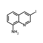 structure of CAS# 497084-47-6, 3-Iodo-8-Quinolinamine;3-Iodoquinolin-8-amine;MFCD09907947