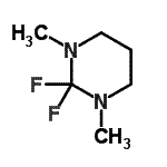 structure of CAS# 497181-15-4, 2,2-Difluoro-1,3-Dimethylhexahydropyrimidine;2,2-difluoro-1,3-dimethyl-1,3-diazaperhydroine;2,2-Difluoro-1,3-dimethylhexahydropyrimidine;PYRIMIDINE, 2,2-DIFLUOROHEXAHYDRO-1,3-DIMETHYL- (9CI)