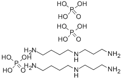 structure of CAS# 49721-50-8, Spermidine Phosphate;4-Azaniumylbutyl-(3-Azaniumylpropyl)Ammonium;Hydrogen Phosphate;4-Ammoniobutyl-(3-Ammoniopropyl)Ammonium;Hydrogen Phosphate;1,4-Butanediamine, N-(3-Aminopropyl)-, Phosphate (2:3)