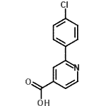结构式 CAS# 500586-44-7, 2-(4-氯苯基)异烟酸