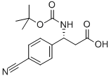 结构式 CAS# 501015-22-1, (R)-叔丁氧羰基-4-氰基-beta-苯丙氨酸