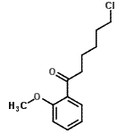 structure of CAS# 501083-60-9, 6-Chloro-1-(2-Methoxyphenyl)-1-Hexanone;6-chloro-1-(2-methoxyphenyl)-1-oxohexane