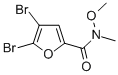structure of CAS# 502639-02-3, 4,5-Dibromo-N-Methoxy-N-Methyl-2-Furancarboxamide;4,5-DIBROMO-N-METHOXY-N-METHYL-2-FURANCARBOXAMIDE;METHYL 4,5-DIBROMO-N-METHYL-2-FUROHYDROXAMATE