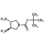 structure of CAS# 503552-68-9, 2-Methyl-2-Propanyl (3R,4R)-3,4-Diamino-1-Pyrrolidinecarboxylate;(3R,4R)-tert-butyl 3,4-diaminopyrrolidine-1-carboxylate;tert-butyl (3R,4R)-3,4-diaminopyrrolidine-1- carboxylate