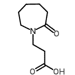structure of CAS# 505026-81-3, 3-(2-Oxo-1-Azepanyl)Propanoic Acid;1H-azepine-1-propanoic acid, hexahydro-2-oxo-;3-(2-oxoazepan-1-yl)propanoic acid;MFCD08059810