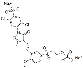CAS#: 50663-00-8， Disodium 2,5-Dichloro-4-[4,5-Dihydro-4-[[2-Methoxy-5-[[2-(Sulphonatooxy)Ethyl]Sulphonyl]Phenyl]Azo]-3-Methyl-5-Oxo-1H-Pyrazol-1-Yl]Benzenesulphonate