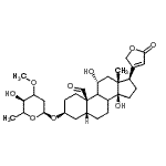 CAS#: 507-87-9， (3beta,5beta,8xi,9xi,11alpha)-3-[(2,6-Dideoxy-3-O-Methyl-alpha-D-Glycero-Hexopyranosyl)Oxy]-11,14-Dihydroxy-19-Oxocard-20(22)-Enolide