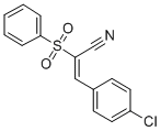 structure of CAS# 50709-88-1, 3-(4-Chlorophenyl)-2-(Phenylsulfonyl)Acrylonitrile;3-(4-CHLOROPHENYL)-2-(PHENYLSULFONYL)ACRYLONITRILE
