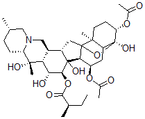 CAS#: 508-66-7， 4alpha,9-Epoxycevane-3beta,4,7alpha,14,15alpha,16beta,20-Heptol 3,7-Diacetate 15-[(R)-2-Methylbutanoate]