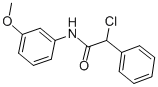 结构式 CAS# 50916-20-6, 2-氯-N-(3-甲氧基-苯基)-2-苯基-乙酰胺