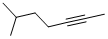 structure of CAS# 51065-64-6, 6-Methyl-2-Heptyne;Ch3c.$.C(Ch2)2Ch(Ch3)2;6-Methyl-2-Heptyne;Ch3c.Equiv.C(Ch2)2Ch(Ch3)2