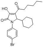 CAS#: 512178-19-7， 1-(4-Bromophenyl)-5-Cyclohexyl-1,5-Dihydro-3-Hydroxy-4-(1-Oxohexyl)-2H-Pyrrol-2-One