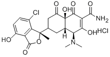 structure of CAS# 514-53-4, Isochlortetracycline hydrochloride;2-Naphthalenecarboxamide, 6-(7-Chloro-1,3-Dihydro-4-Hydroxy-1-Methyl-3-Oxo-1-Benzofuranyl)-4-(Dimethylamino)-1,4,4A,5,6,7,8,8A-Octahydro-3,8A-Dihydroxy-1,8-Dioxo-, (4S-(4-Alpha,4A-Alpha,6-Beta(R*),8A-Alpha))-;(4S,4As,6S,8As)-6-[(1S)-7-Chloro-1,3-Dihydro-4-Hydroxy-1-Methyl-3-Oxo-1-Isobenzofuranyl]-4-(Dimethylamino)-1,4,4A,5,6,7,8,8A-Octahydro-3,8A-Dihydroxy-1,8-Dioxo-2-Naphthalenecarboxamide;Canbeusedassecondarystandard,Hcl