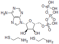 CAS#: 51414-99-4， Adenosine 5'-(tetrahydrogen triphosphate), compd. with 2-aminoethanethiol (1:2)