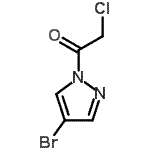 结构式 CAS# 514217-70-0, 1-(4-溴-1H-吡唑-1-基)-2-氯乙酮