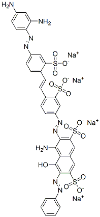 CAS#: 51473-76-8， Tetrasodium 4-Amino-3-[[4-[2-[4-[(2,4-Diaminophenyl)Azo]-2-Sulphonatophenyl]Vinyl]-3-Sulphonatophenyl]Azo]-5-Hydroxy-6-(Phenylazo)Naphthalene-2,7-Disulphonate