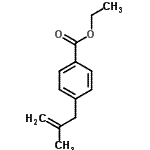 结构式 CAS# 514821-16-0, 乙基4-(2-甲基-2-丙烯-1-基)苯甲酸酯