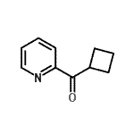 structure of CAS# 515154-32-2, Cyclobutyl(2-Pyridinyl)Methanone;Cyclobutyl 2-pyridyl ketone;MFCD07699201
