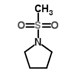 结构式 CAS# 51599-68-9, 1-(甲基磺酰基)吡咯烷