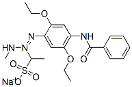 CAS 登录号：5165-82-2， 2-[3-(4-苯甲酰胺基-2,5-二乙氧基苯基)-1-甲基-2-三氮烯-]乙烷磺酸钠