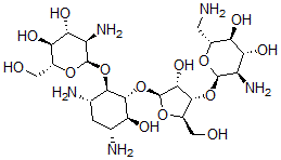 CAS#: 51795-47-2， 4-O-(2-Amino-2-Deoxy-alpha-D-Glucopyranosyl)-5-O-[3-O-(2,6-Diamino-2,6-Dideoxy-alpha-D-Glucopyranosyl)-beta-D-Ribofuranosyl]-2-Deoxy-D-Streptamine