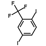结构式 CAS# 518343-63-0, 1,4-二碘-2-(三氟甲基)苯