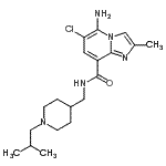 CAS#: 519148-48-2， 5-Amino-6-Chloro-N-[(1-Isobutyl-4-Piperidinyl)Methyl]-2-Methylimidazo[1,2-a]Pyridine-8-Carboxamide