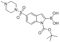 CAS#: 519148-74-4， 2-Borono-5-[(4-Methyl-1-Piperazinyl)Sulfonyl]-1H-Indole-1-Carboxylic Acid 1-(1,1-Dimethylethyl) Ester