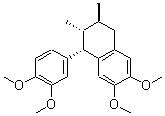 CAS 登录号：521-55-1， (1S,2R,3S)-1-(3,4-二甲氧基苯基)-1,2,3,4-四氢-6,7-二甲氧基-2,3-二甲基-萘