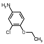 structure of CAS# 5211-02-9, 3-Chloro-4-Ethoxyaniline;########;(3chloro4ethoxyphenyl)amine;09/02/5211
