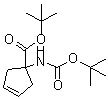 structure of CAS# 521964-59-0, 1-[[(1,1-Dimethylethoxy)Carbonyl]Amino]-3-Cyclopentene-1-carboxylic Acid 1,1-Dimethylethyl Ester;3-CYCLOPENTENE-1-CARBOXYLIC ACID, 1-[[(1,1-DIMETHYLETHOXY)CARBONYL]AMINO]-, 1,1-DIMETHYLETHYL ESTER;1-[[(1,1-Dimethylethoxy)Carbonyl]Amino]-3-Cyclopentene-1-Carboxylic  Acid  1,1-Dimethylethyl  Ester;TERT-BUTYL 1-(BOC-AMINO)-3-CYCLOPENTENE-1-CARBOXYLATE, 97%