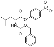结构式 CAS# 52235-17-3, 苄氧羰基-D-亮氨酸对硝基苯酯
