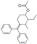 CAS 登录号：52236-34-7， 4-(二苯基亚甲基)-2-乙基-3-甲基环己醇乙酸酯